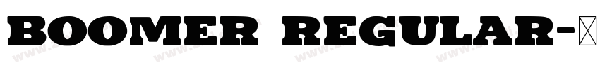 Boomer Regular字体转换